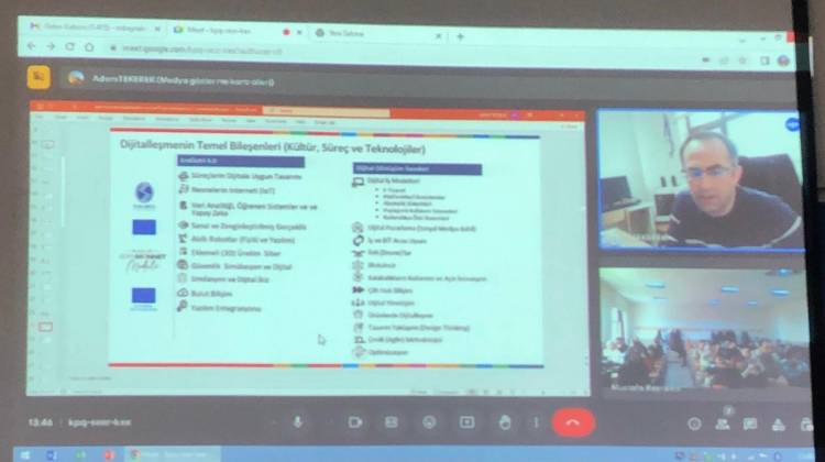 Assoc. Prof. Dr. Adem Tekerek Made His Online Presentation on the Role of Digitalization and Artificial Intelligence in Sustainability to Our Project Students